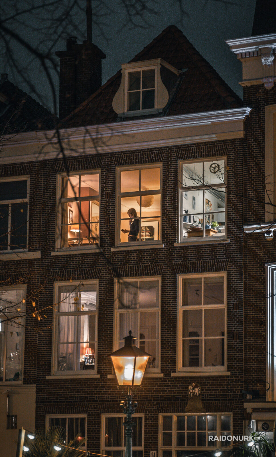 Holland, Den Haag, city, architecture, night, autumn