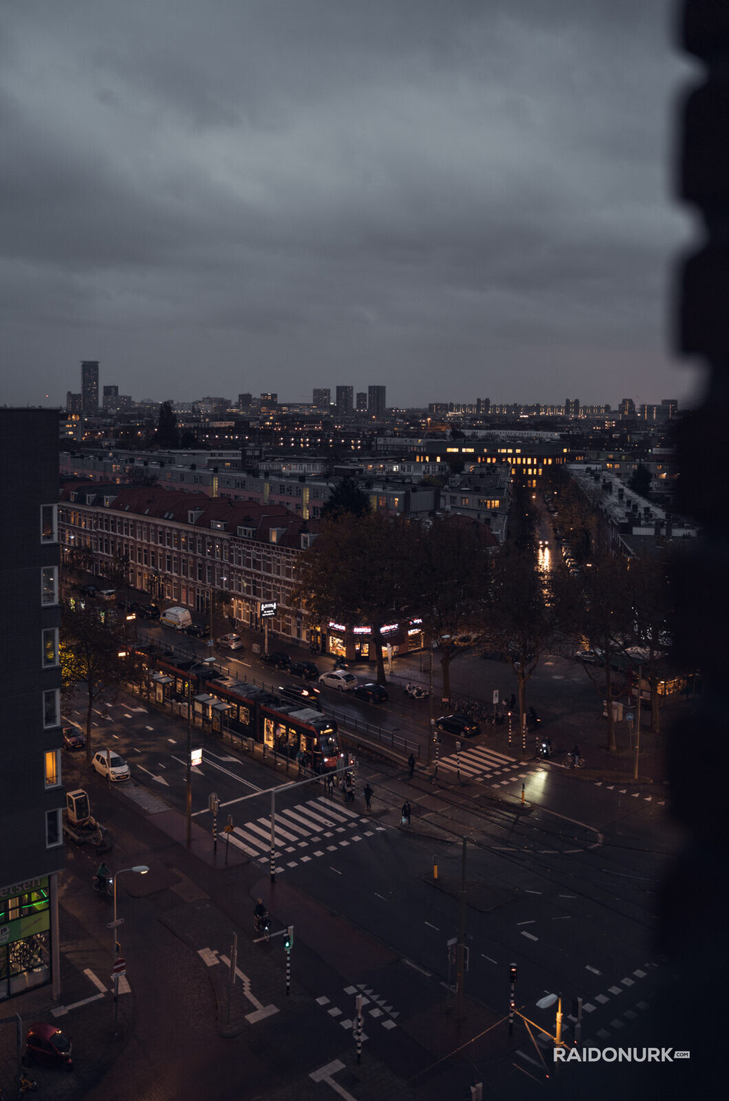 Holland, Den Haag, city, architecture, night, autumn