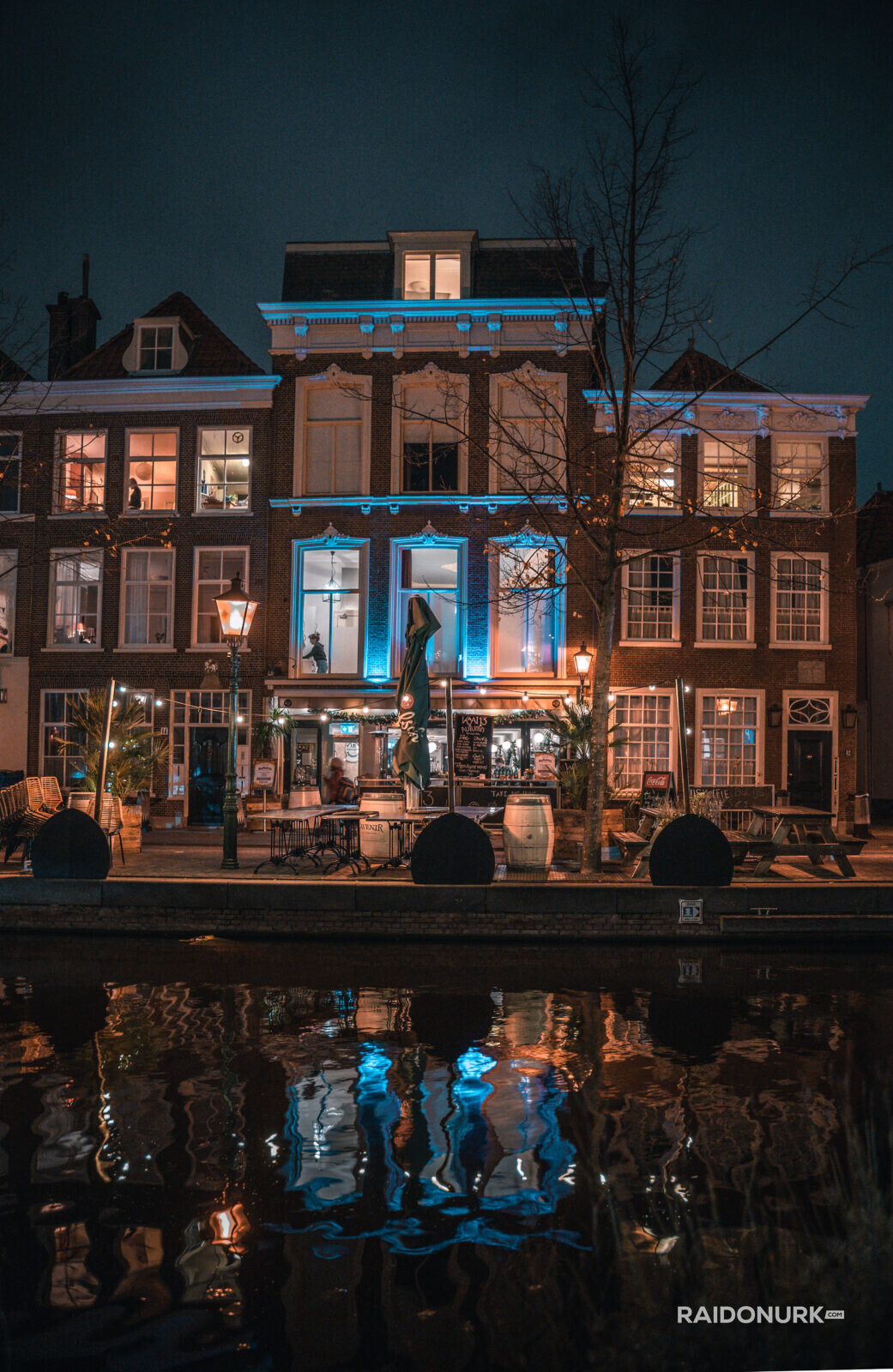 Holland, Den Haag, city, architecture, night, autumn