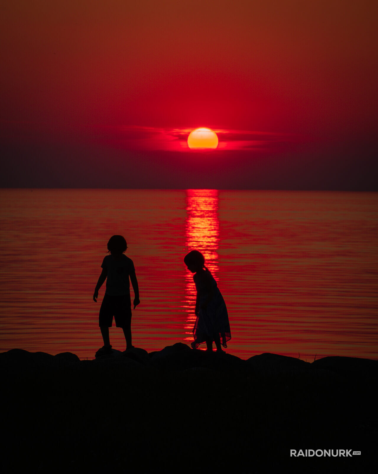 Sunset, päikeseloojang, meri, suvi, minimalism, Pirita 