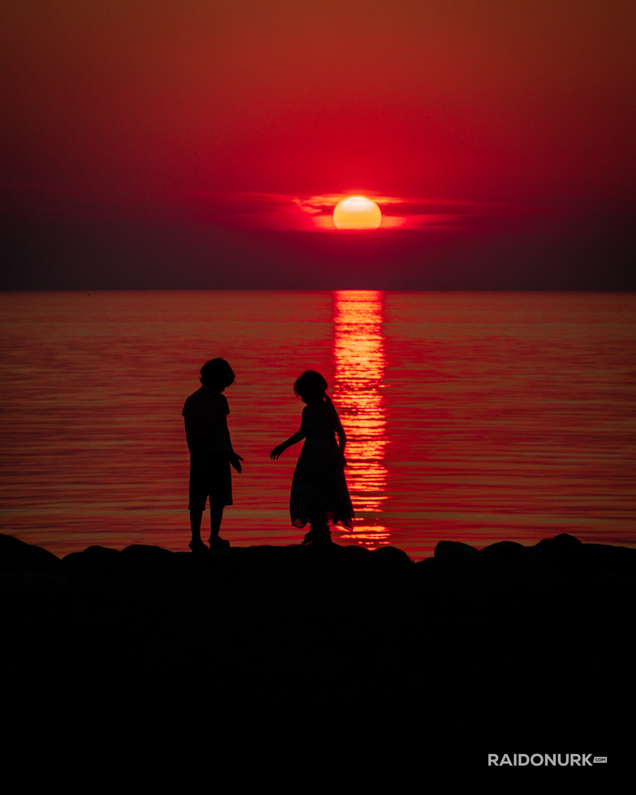 Sunset, päikeseloojang, meri, suvi, minimalism, Pirita 