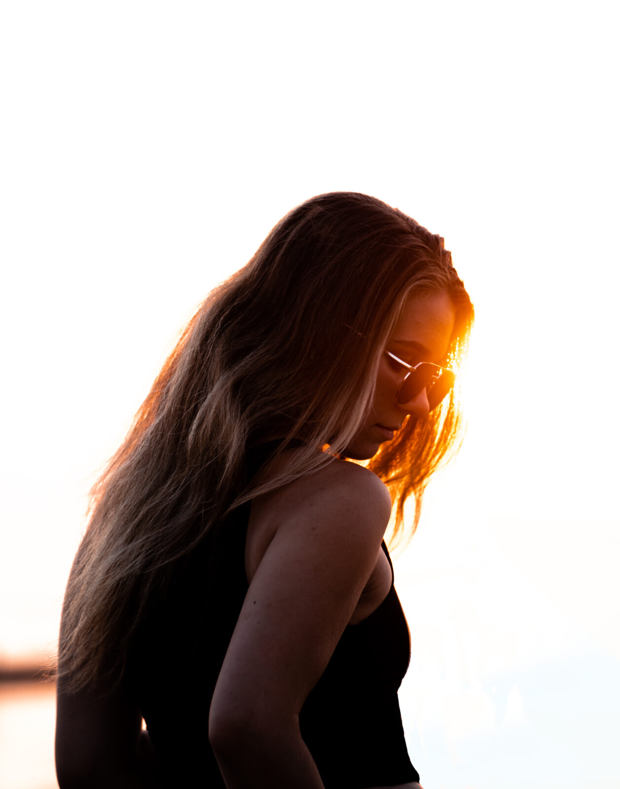 Suvi, portrate, portree, meri, summer, minimalism, people