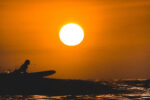 Sunset, surf, surfing, sea