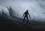 Surf, surfing, gloomy surf, dark scenery, action