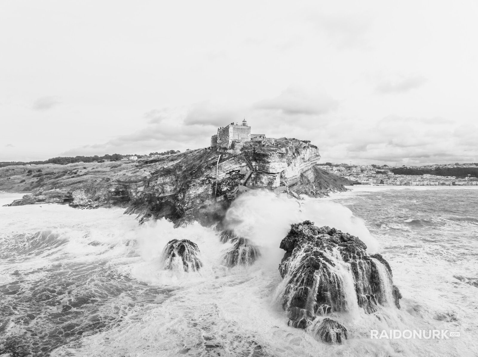 Portugal, Nazare Portugal, Nazaré, Portugal, waves, big waves, Nazaré surf, Fort of São Miguel Arcanjo