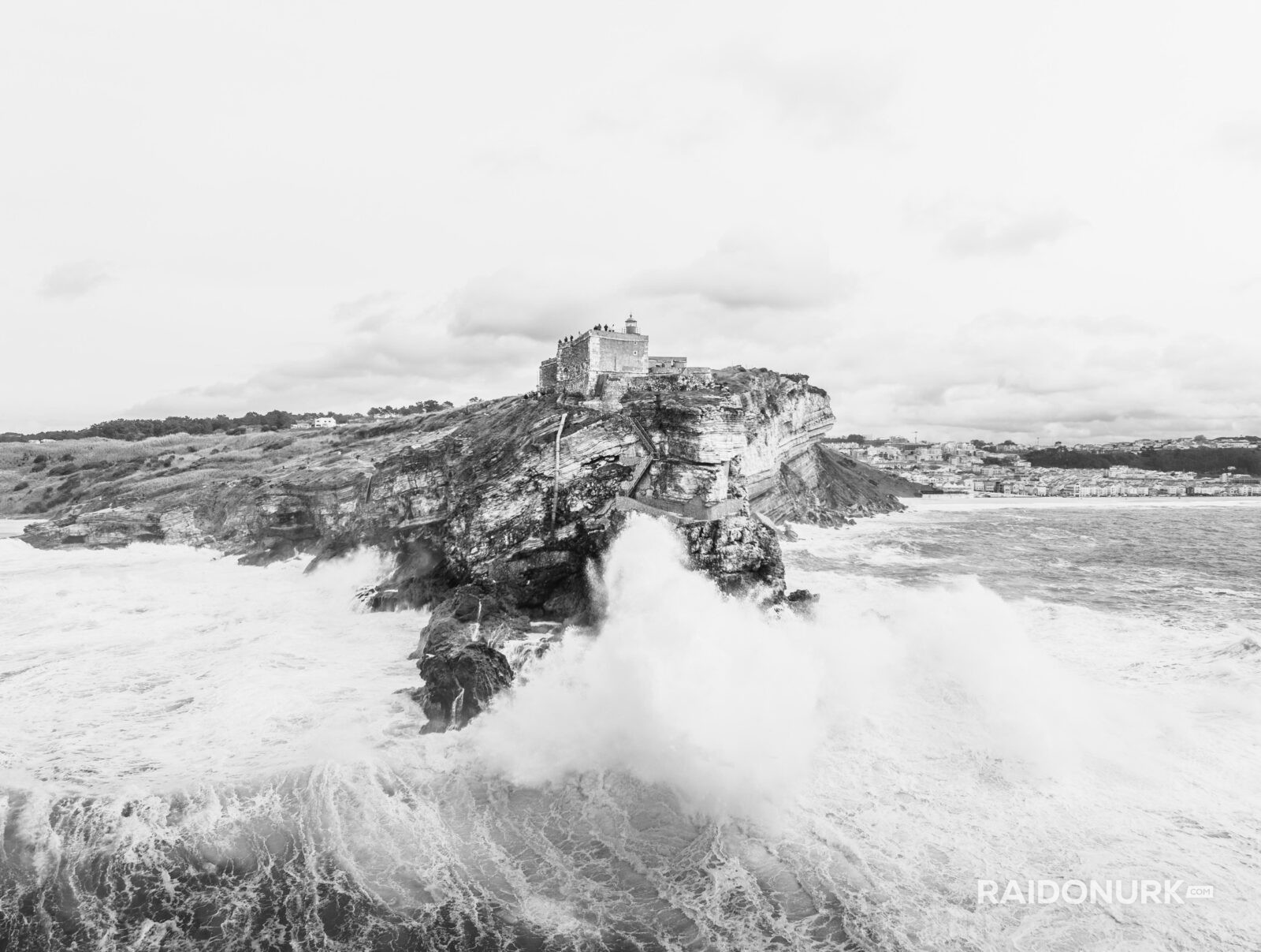 Portugal, Nazare Portugal, Nazaré, Portugal, waves, big waves, Nazaré surf, Fort of São Miguel Arcanjo