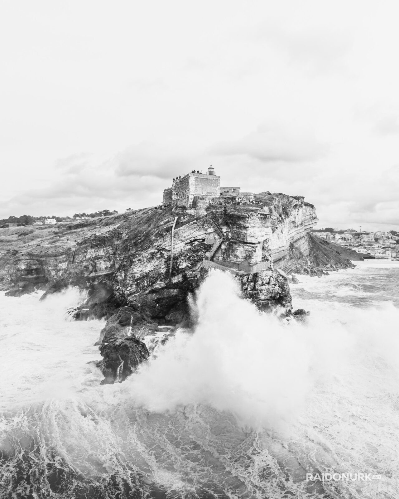 Portugal, Nazare Portugal, Nazaré, Portugal, waves, big waves, Nazaré surf, Fort of São Miguel Arcanjo