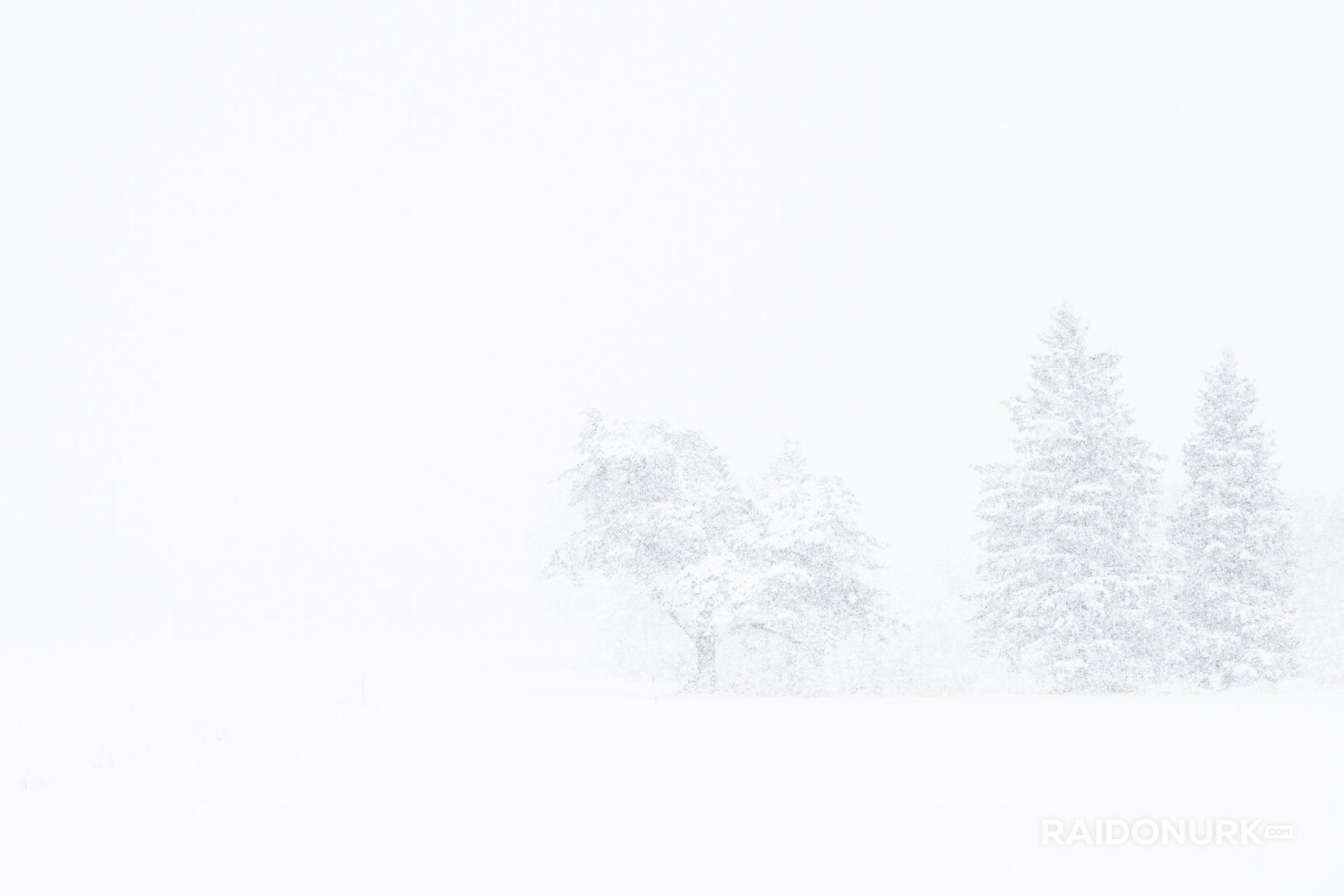 Abstract snowy road in Nordic winter