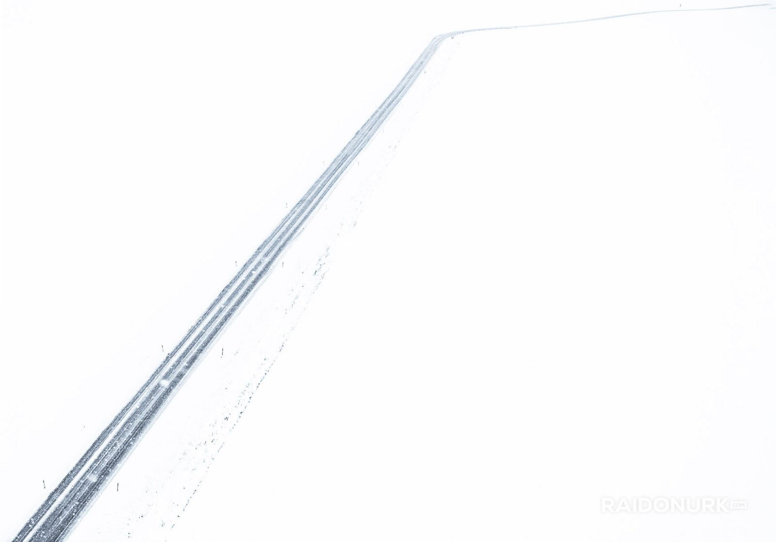 Abstract snowy road in Nordic winter