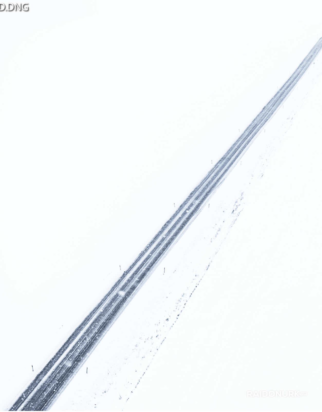 Abstract snowy road in Nordic winter